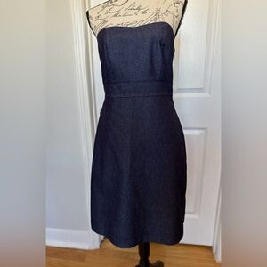 Merona Blue Denim Look Strapless Dress